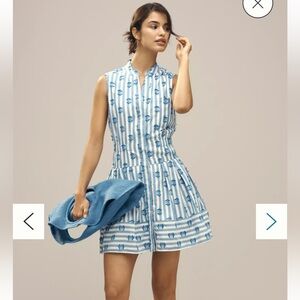 Anthropologie Maeve Sleeveless V-Neck Fit and Flare Shirtdress size Medium NWT